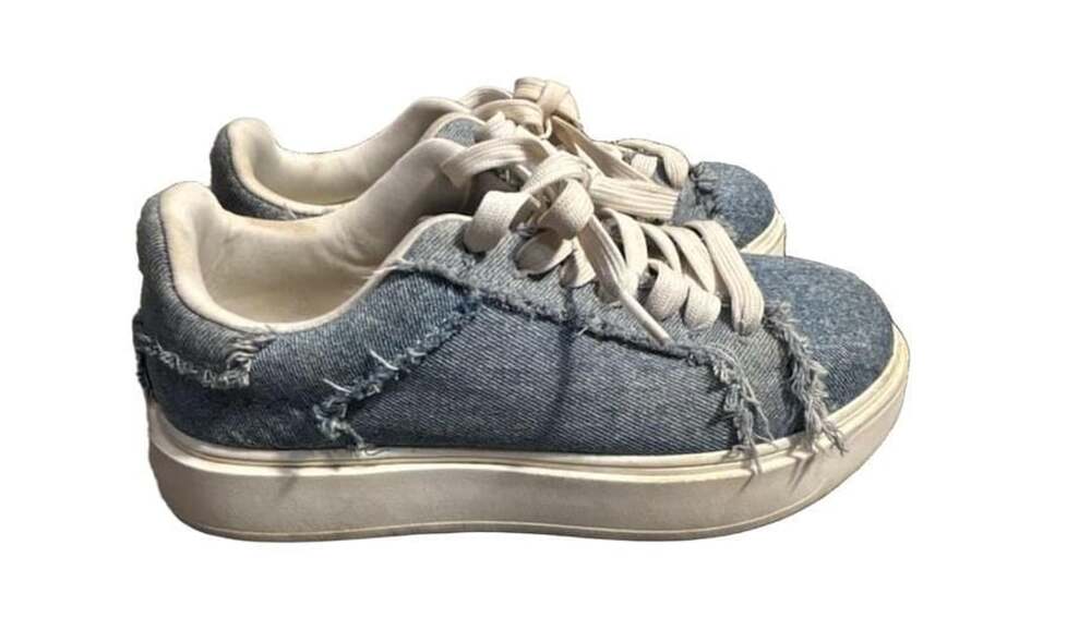 Torrid Frayed Denim Chunky Lace-Up Sneaker